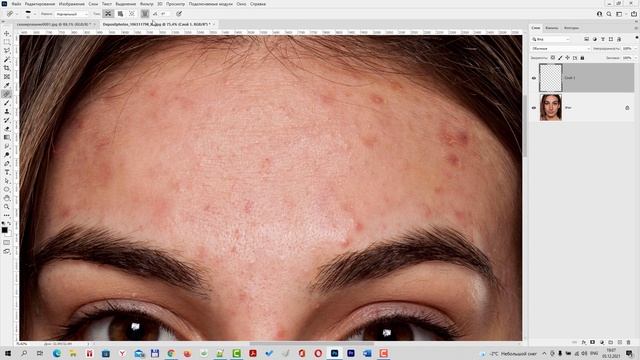 Точечная восстанавливающая кисть в Фотошоп для начинающих [Инстукция по использованию инструмента] смотреть онлайн