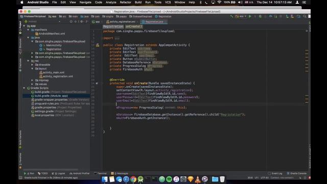 Registration Module Using Firebase database смотреть онлайн