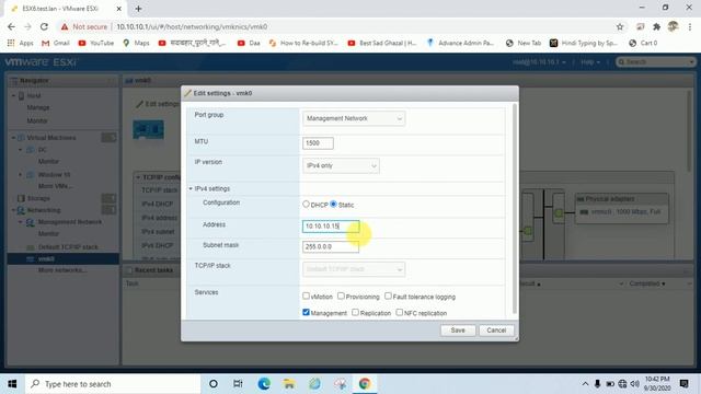 Change ESXi Host IP Address from vSphere Web Client смотреть онлайн