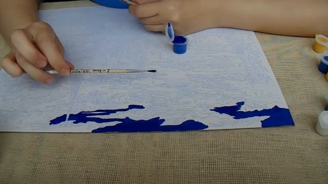 Процесс раскрашивания по номерам "Париж" смотреть онлайн