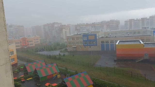Сильный ливень в Рудничном районе Кемерова смотреть онлайн