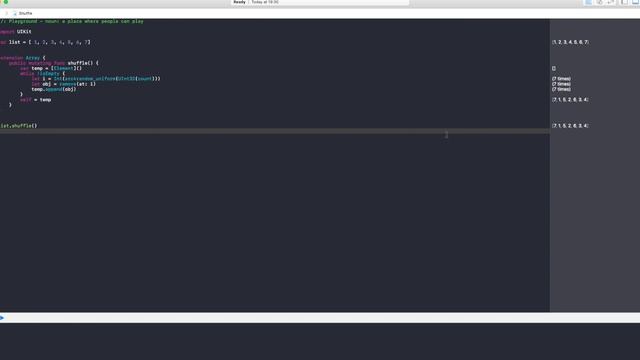 Swift Algorithms: Array Shuffle (in Swift 3) смотреть онлайн