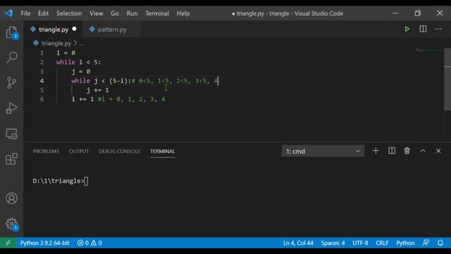 19 Python Pattern Program - Number Triangle/Pyramid without any pre-defined method using while loop смотреть онлайн
