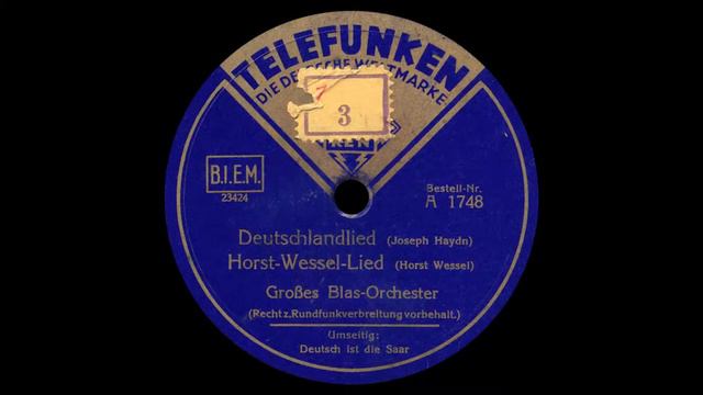 Deutschlandlied Horst Wessel Lied Telefunken A 1748