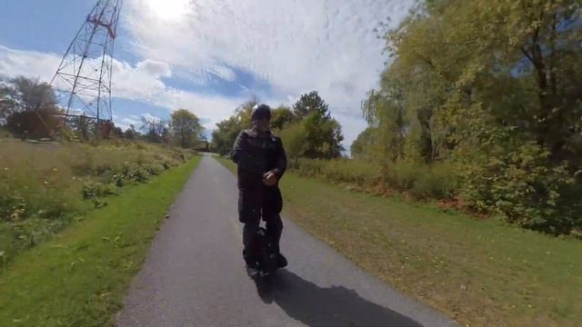 EUC KingSong 18XL Electric Unicycle, EUC, Ride, Cornwall Ontario Canada, Insta360 One X смотреть онлайн