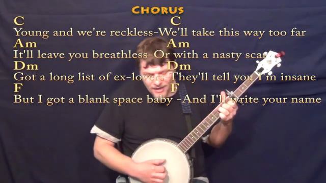 Blank Space - Banjo Cover with Lyrics/Chords смотреть онлайн