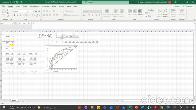 Part1-Batch Distillation Constant R (Excel) смотреть онлайн