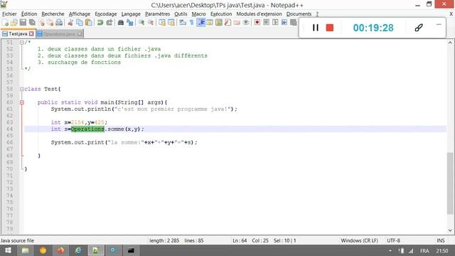 ?️TP n°0(4/4): différents structures d'un programme Java смотреть онлайн