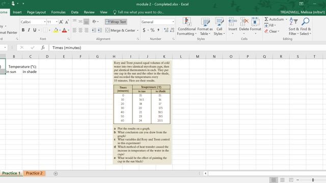 Module 2 Part 1 - how to create a simple table in excel смотреть онлайн