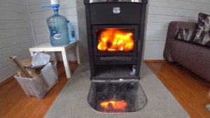 Экономная Печь Камин со стеклянной дверцей Теплодар ОВ 120 ВИДЕО ОБЗОР