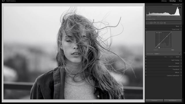 Как сделать красивый ЧБ в Lightroom смотреть онлайн