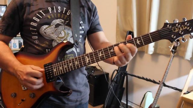 Improvised Melodic Solo Using PRS S2 Custom 24 With Bareknuckle Pickups Cold Sweat Set