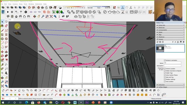 V-ray for Sketch Up [ Interior Design ] _Add Rectangle Light in to Bedroom_By You Tith Part-03 смотреть онлайн