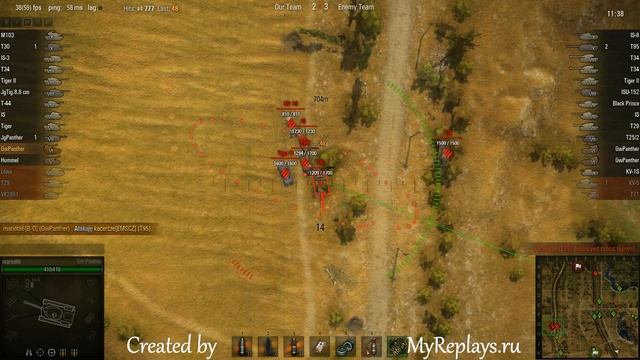 WOT: Prohorovka - GW Panther - 3 frags - смотреть онлайн