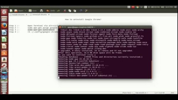 How to uninstall google chrome from ubuntu?