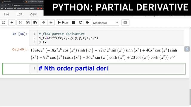 PYTHON| HOW TO FIND PARTIAL DIFFERNTIATION| DERIVATIES| PYTHON CALCULUS| NEWTON #coding #calculus смотреть онлайн