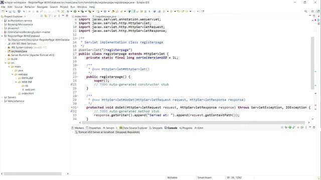 Servlet Example Registration page with Database in Eclipse IDE Java and MySQL Workbench смотреть онлайн