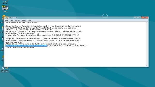 How To: Fix Windows 7 Is Not Genuine (KB971033 Fix) смотреть онлайн
