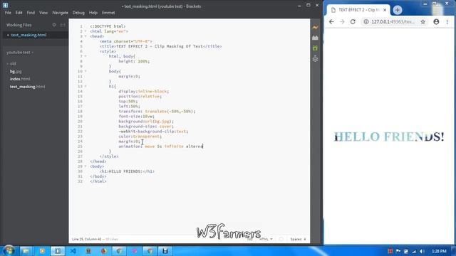 CSS Practices #7 - Clip Masking a Texts To Background Using CSS (Text Effect 2) смотреть онлайн