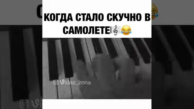 Когда стало скучно в самолёте 🎶🎹 смотреть онлайн