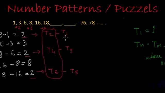 Number Series And Patterns - 1, 3, 6, 8, 16, 18, ___, ___, 76, 78, ...