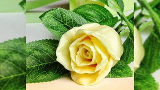 Шоколадная роза на стебле с листьями.mp4 смотреть онлайн