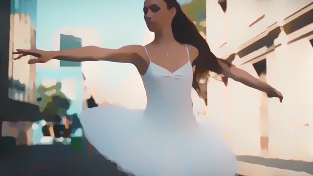 Watercolor Street Ballet. Уличный балет в стиле акварельной иллюстрации смотреть онлайн