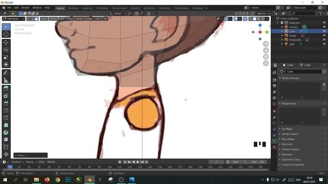 Low Poly Персонаж в Blender 2.9 | Модификатор Mirror, X-Ray смотреть онлайн