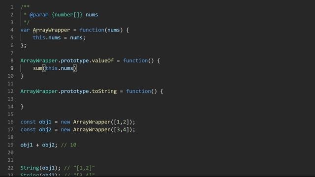 Array Wrapper - Leetcode 2695 - JavaScript 30-Day Challenge смотреть онлайн