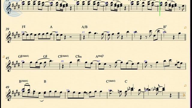 Tenor Sax - Ain't No Mountain High Enough - Diana Ross - Sheet Music, Chords, & Vocals смотреть онлайн