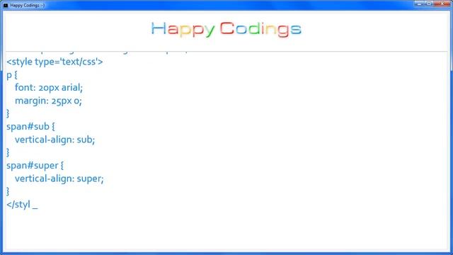 HTML | Span tag vertical align sub super смотреть онлайн