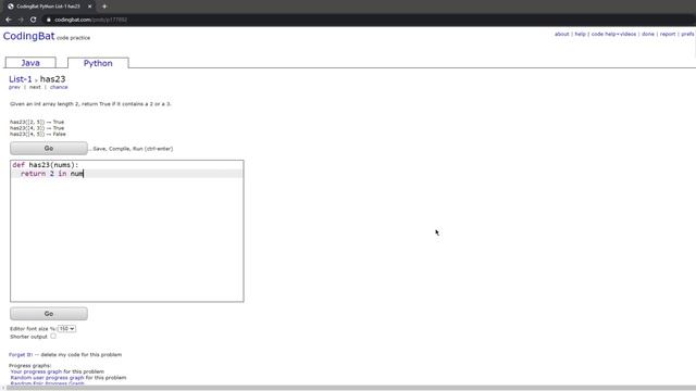 List-1 (has23) Python Tutorial || Codingbat.com смотреть онлайн