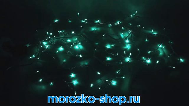Нить ЗИМНИЙ СВЕТ, 100 зелёных LED-огней, 5+0,7 м, контроллер, зелёный провод, SNOWHOUSE ILD100C-GG смотреть онлайн