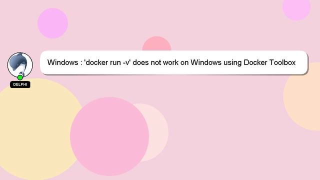 Windows : 'docker run -v' does not work on Windows using Docker Toolbox смотреть онлайн