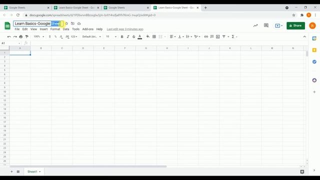 11. Google Sheets - Introduction | Create, Delete & Rename Spreadsheets | Google Sheets Basics смотреть онлайн