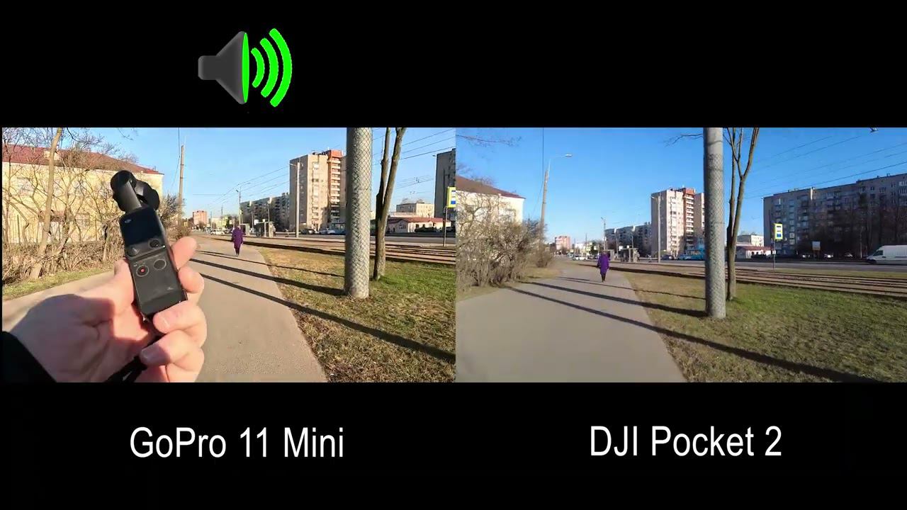 Сравнение стабилизации экшн камер GoPro 11 Mini и DJI Pocket 2 смотреть онлайн