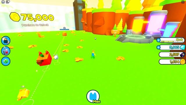 НУБ ПОЛУЧИЛ HUGE PUMPKIN CAT В PET SIMULATOR X В РОБЛОКС! ROBLOX смотреть онлайн