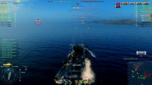 World of Warships Крейсер Де Мойн Атакующий стиль / Cruiser Des Moines Attacking style gameplay