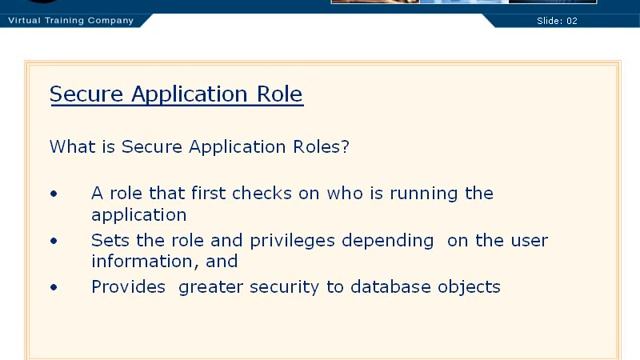 08 02 Using Secure Application Roles смотреть онлайн