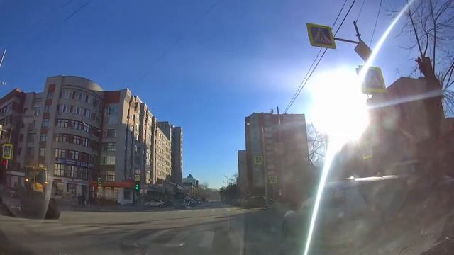 Движение на автомобиле по Тюмени на Минскую/Trip on the Tyumen city streets смотреть онлайн