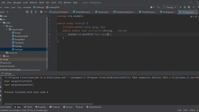 java varargs parameter type смотреть онлайн
