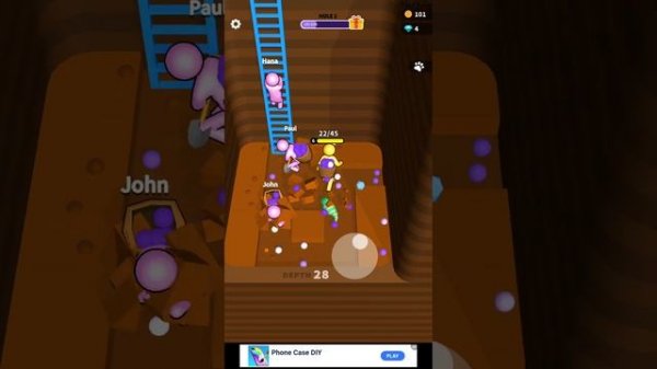 Dig Deep - Walkthrough Gameplay Part 1 Dig Deep Hole Tap Idle Miner (Android, iOS)