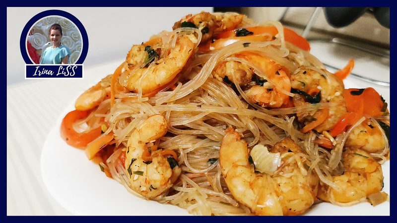 ФУНЧОЗА С КРЕВЕТКАМИ и овощами – Как приготовить стеклянную лапшу С МОРЕПРОДУКТАМИ ВКУСНО смотреть онлайн