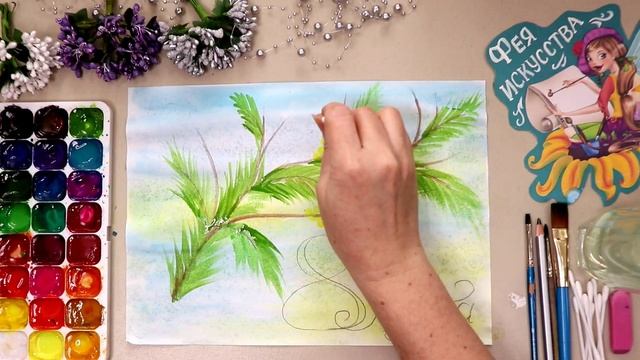 Рисунок на 8 марта?Мимоза?Урок Рисования ? смотреть онлайн