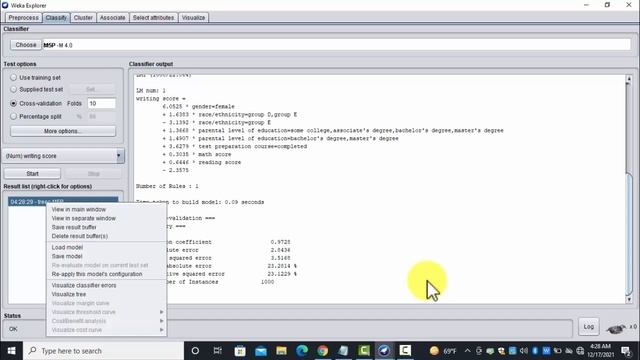 How to visualize tree of M5P classification algorithm by using WEKA Software смотреть онлайн