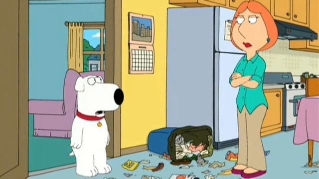 Брайан врёт Лойс, что не шарился в мусорке ночью Гриффины смотреть онлайн