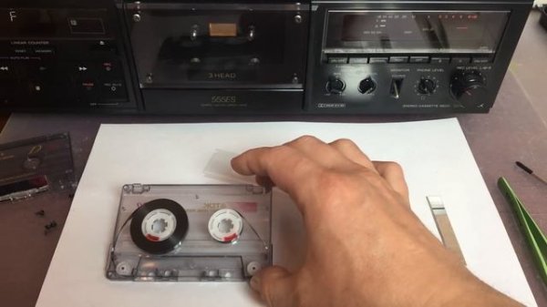 Изготовление зеркальной кассеты для проверки ЛПМ магнитофона