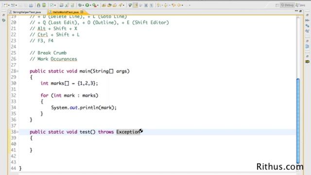 Eclipse Java Tutorial 6 - Keyboard Shortcuts смотреть онлайн