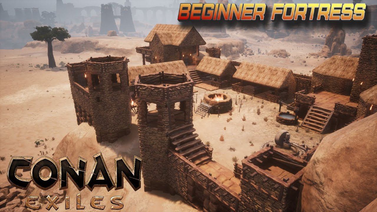 CONAN EXILES Building - BEGINNER BASE [ TIMELAPSE ]