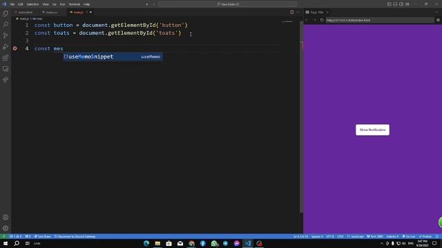 Create Toast Notification Using Html, Css and JavaScript. смотреть онлайн